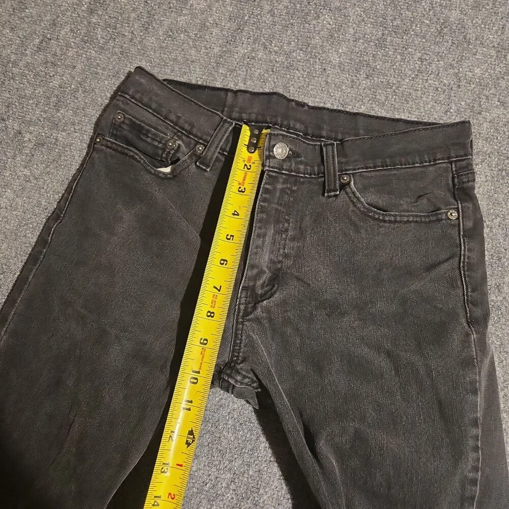 Levis 511 Jeans Mens 30x30 Black Slim Straight Denim Dark Wash Casual 5 Pocket